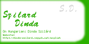 szilard dinda business card